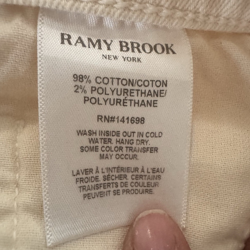 RAMY BROOK Adriana High-Waisted Distressed Jeans In Linen Size 28/6  NWT $265 #K - Picture 9 of 9